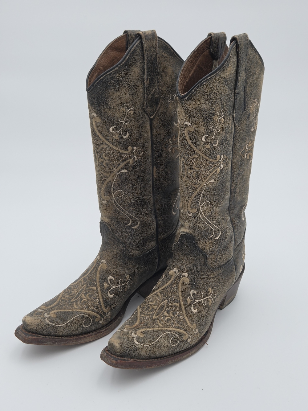 Circle G Embroidered Leather Women's Western Cowboy Boot Size 6.5
